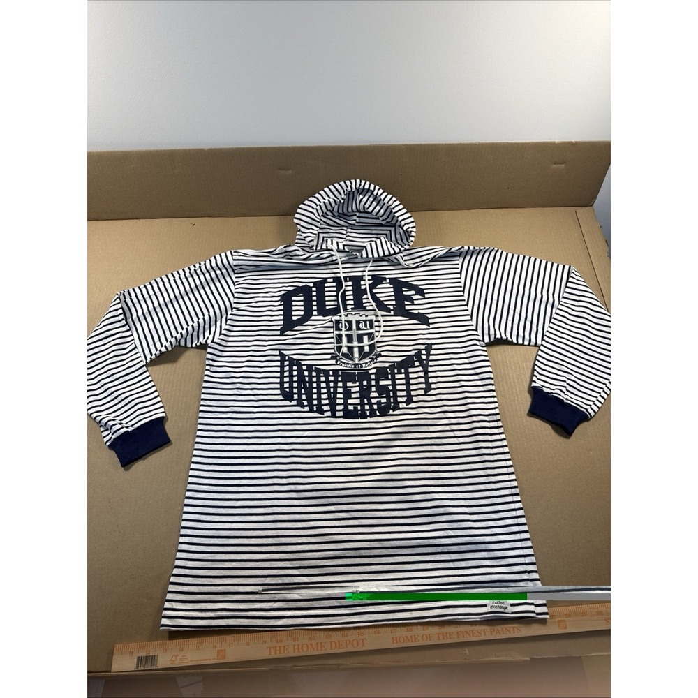 The Cotton Exchange Duke University Striped Hoodie Size XL
